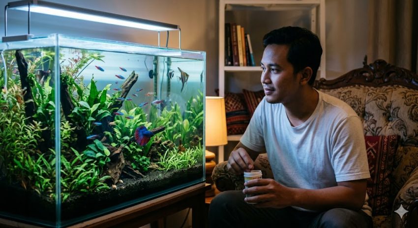 manfaat memelihara ikan hias untuk menurunkan tingkat stres