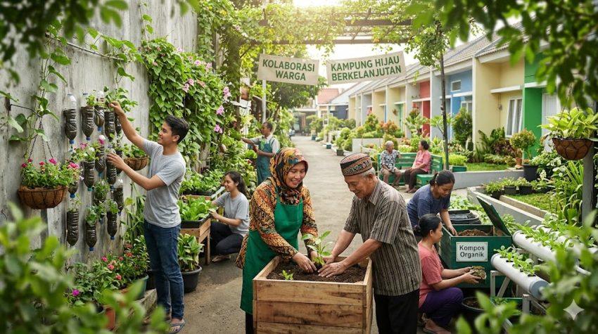 kolaborasi warga dalam menciptakan kampung hijau berkelanjutan